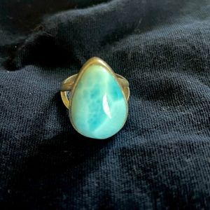Larimar and sterling silver